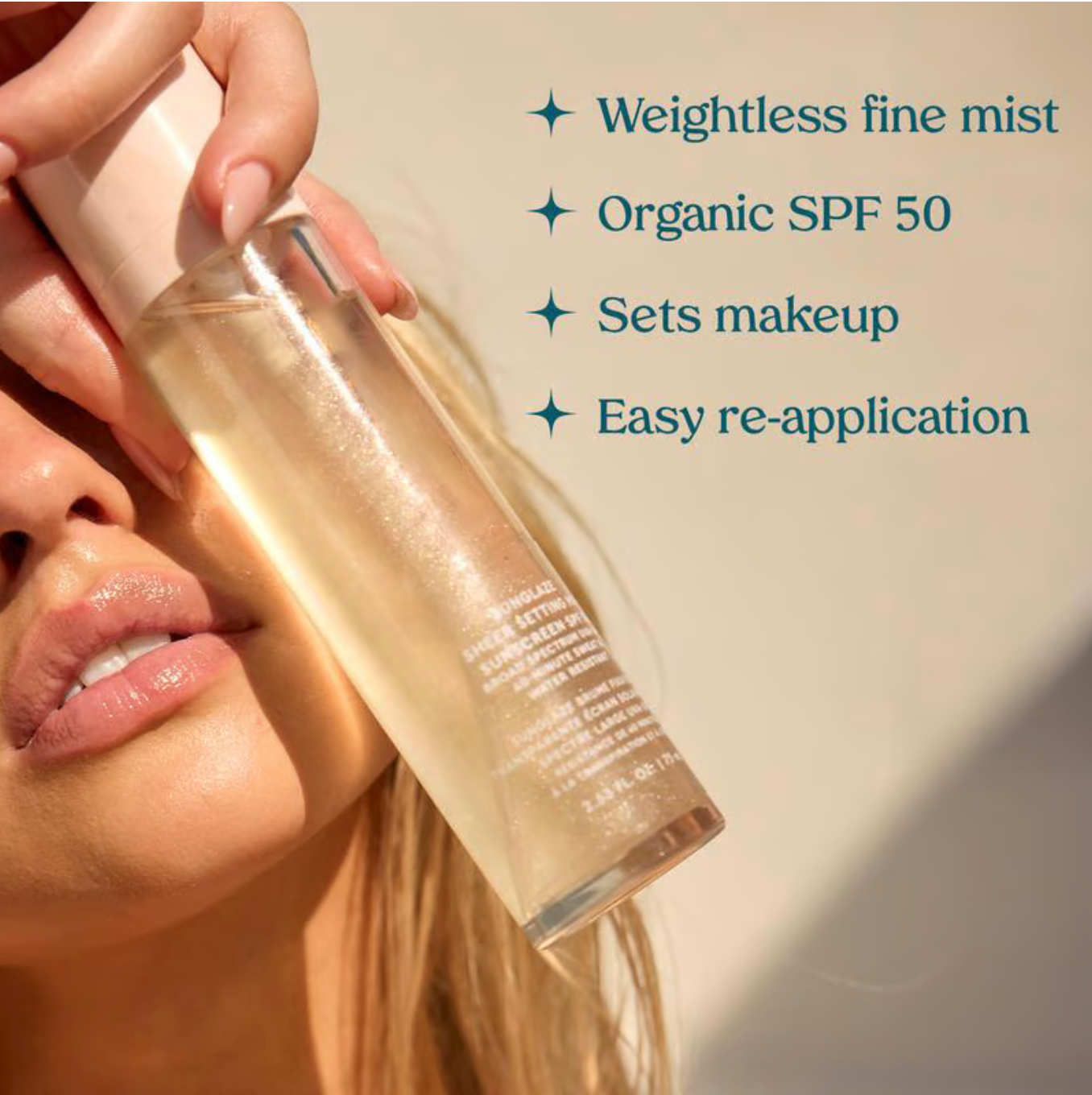 SUNGLAZE™ SETTING MIST SPF 50